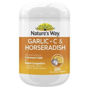 [PRE-ORDER] STRAIGHT FROM AUSTRALIA - Nature's Way Garlic + C & Horseradish 200 Tablets